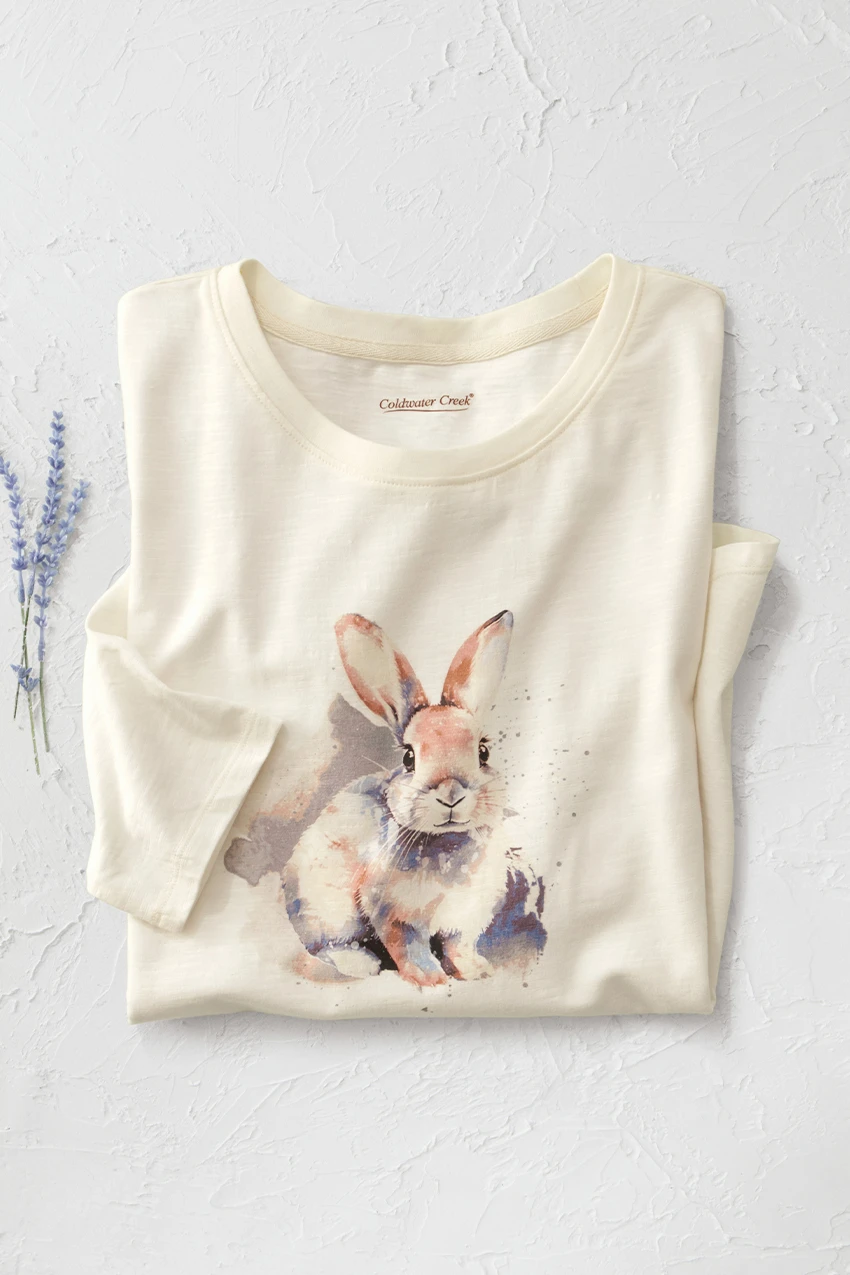 Watercolor Bunny Tee