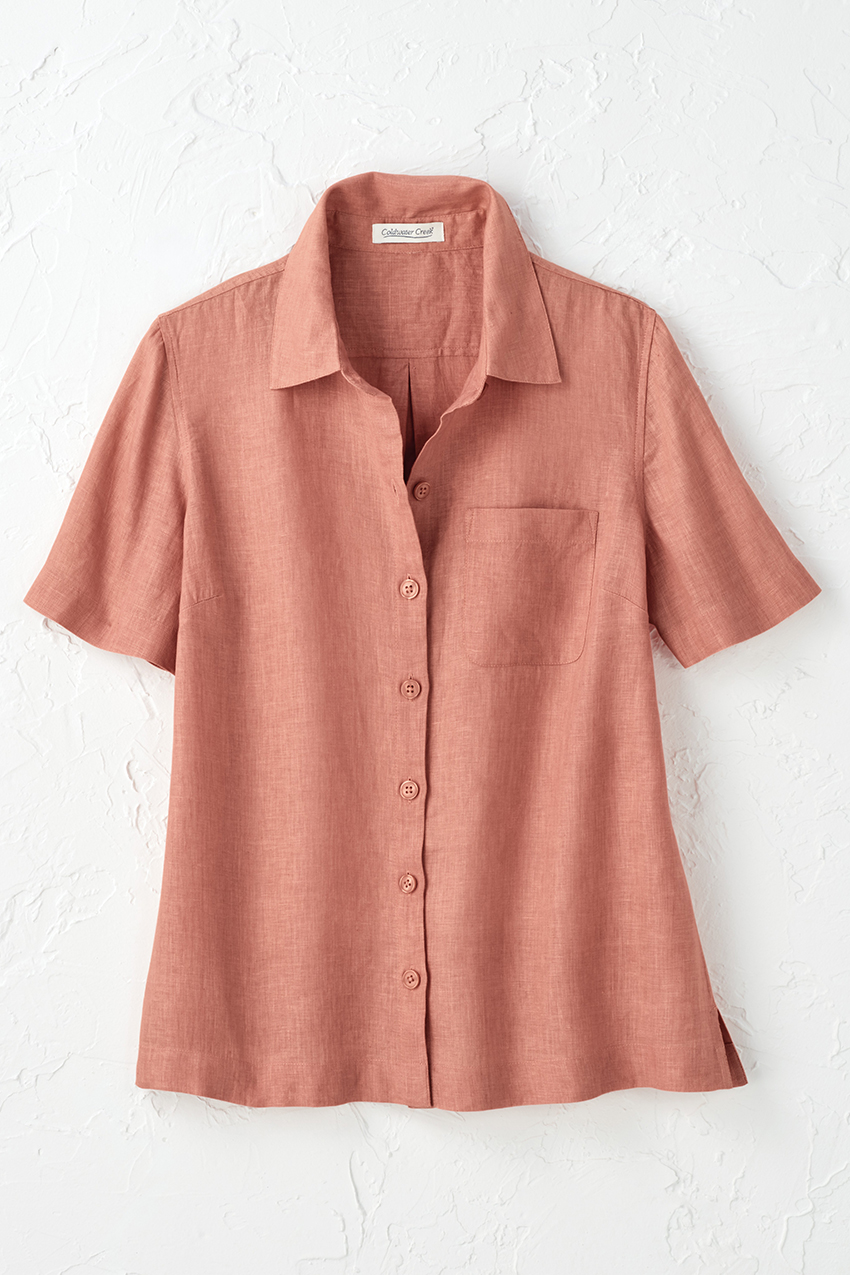 Linen Camp Shirt - Coldwater Creek