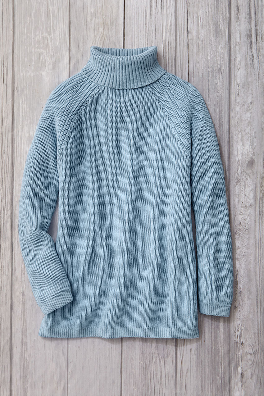 トップス hyke RIBBED TURTLENECK SWEATER CAPE Worn White Sidewinder Rib Turtleneck - Buck Mason- Modern
