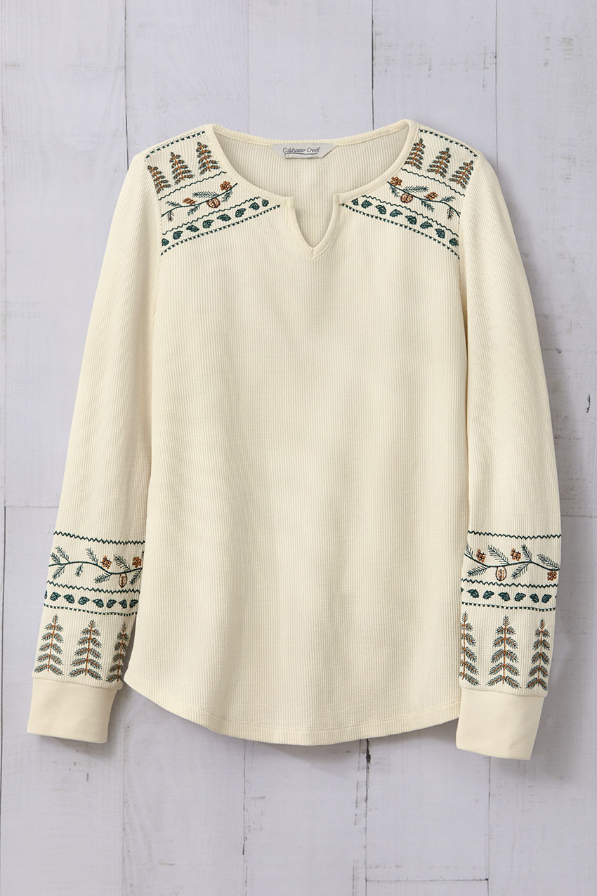 Wintertide Waffle Tee - Coldwater Creek
