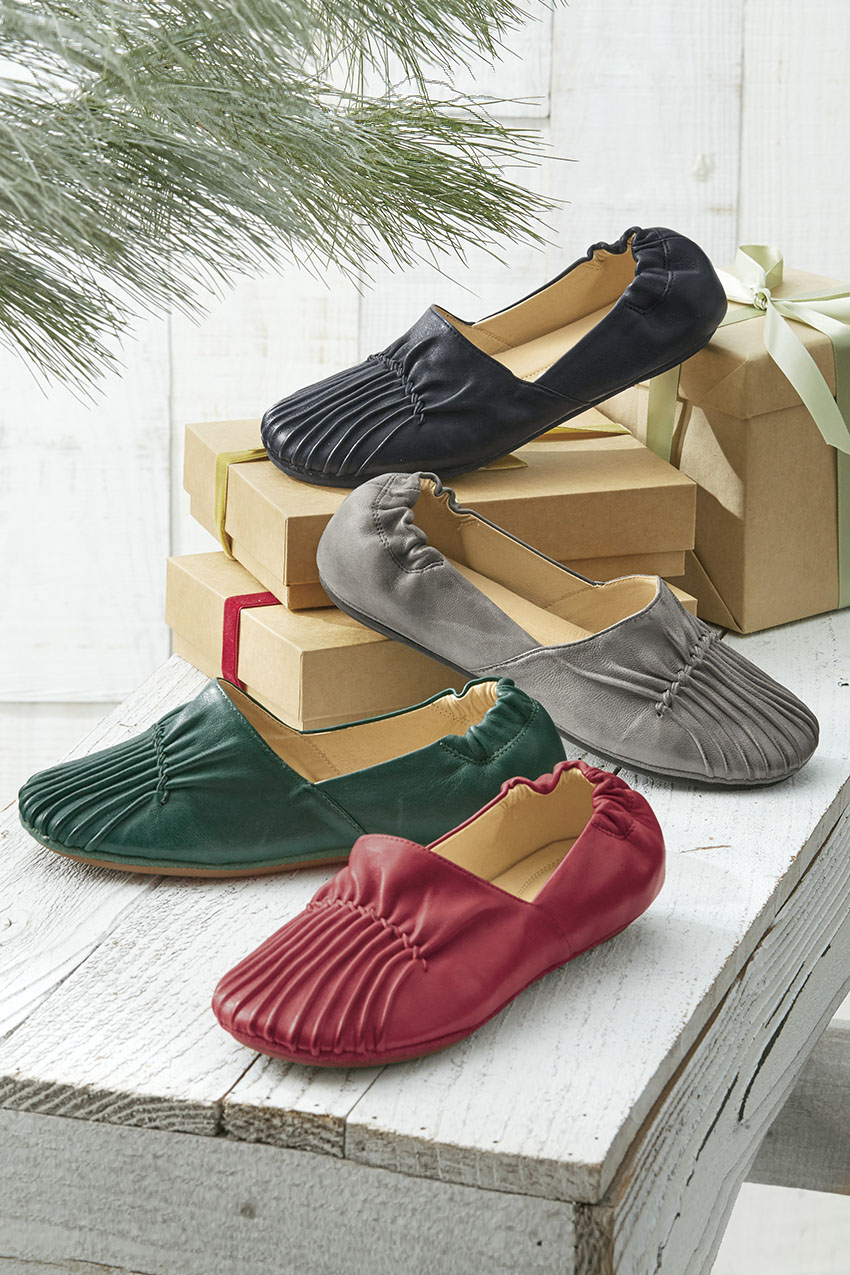 Pintuck Leather Flats by Chocolat Blu™ - Coldwater Creek