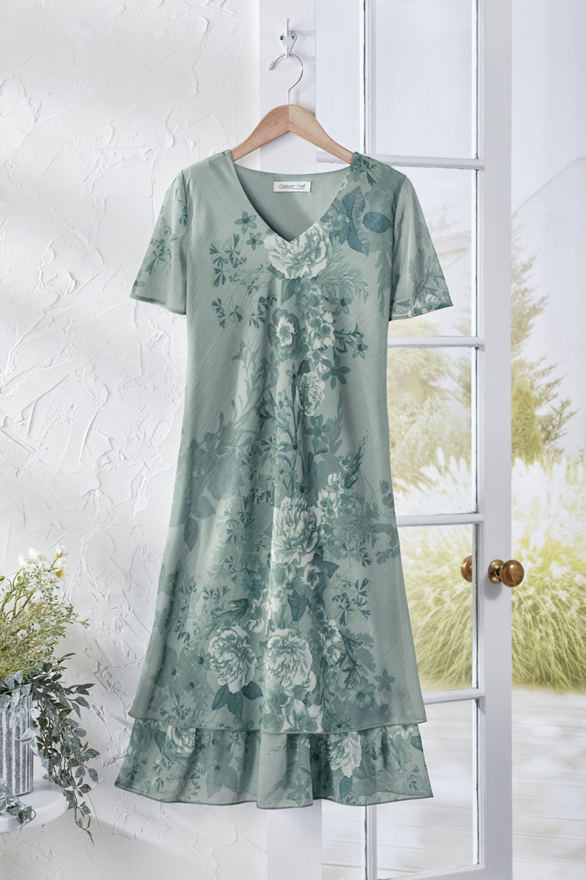 long sleeve floral midi dresses Matilda Midi Dress in Crinkle PlissÃƒÂ© – Draper James