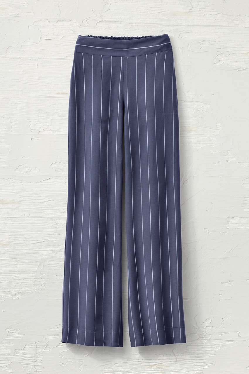 Liana Striped Wide-Leg Pants - Coldwater Creek