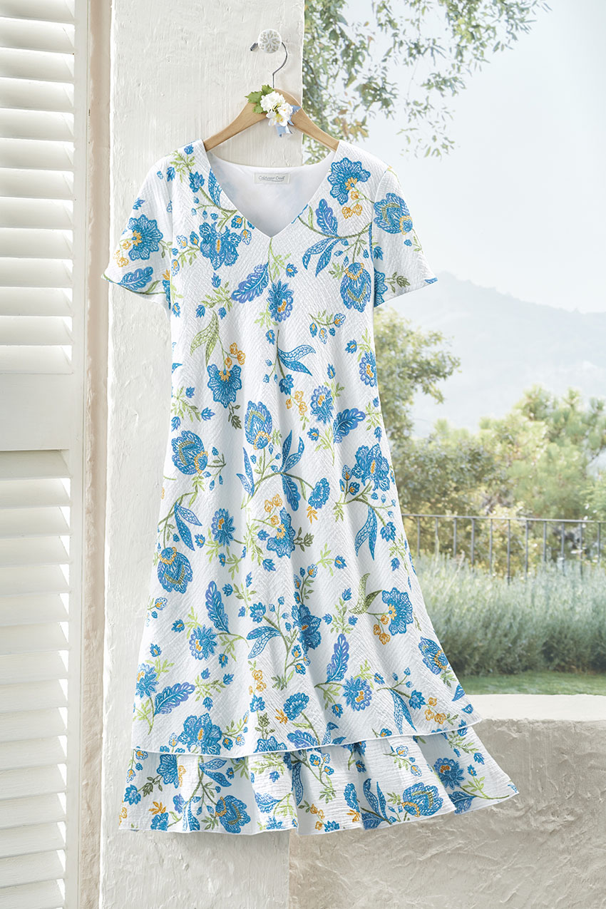 Meadow Blossoms Gauze Dress - Coldwater Creek