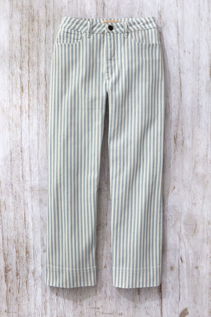 Railroad Stripe Cropped Jeans Coldwater Creek