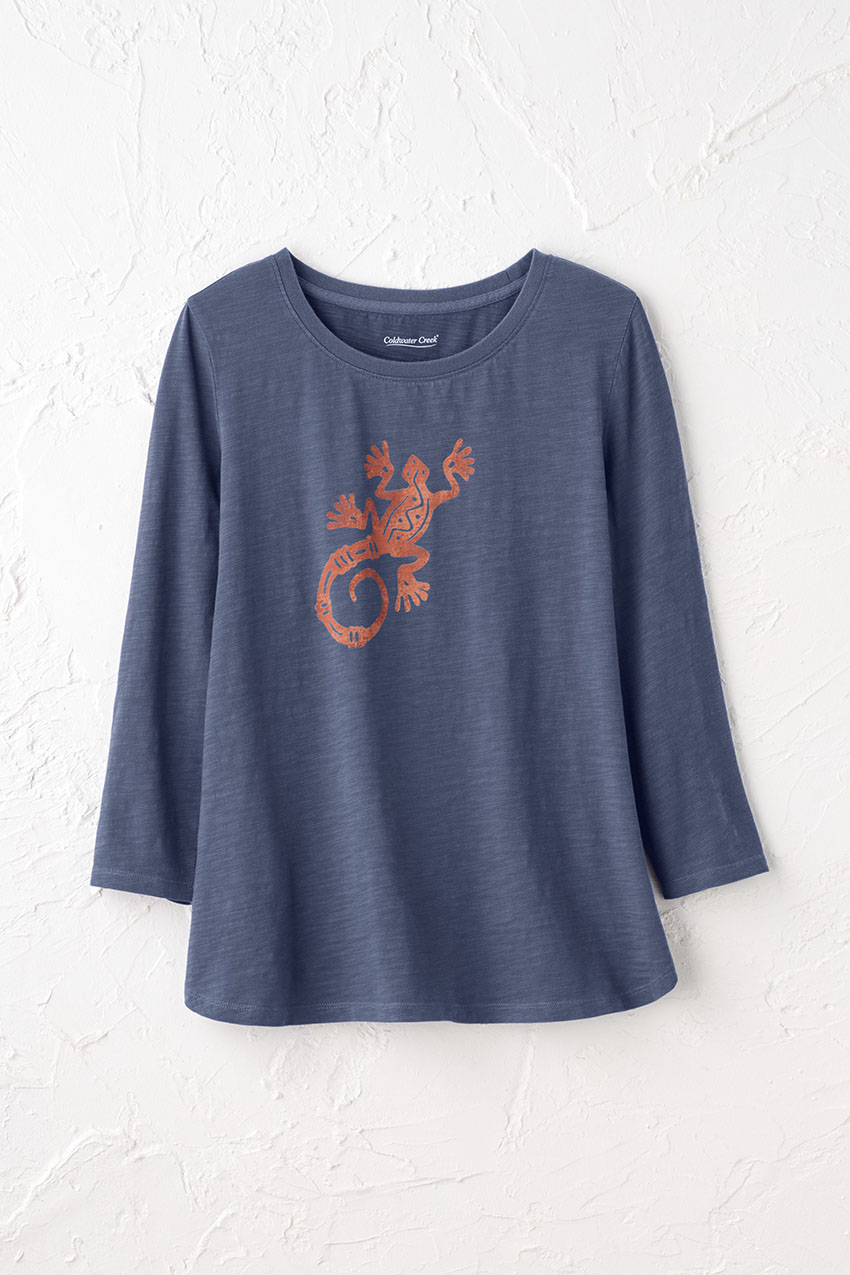 トップス house on the hill L/S Tee (Brown Horse) Rustic Spirit Tees - Coldwater Creek