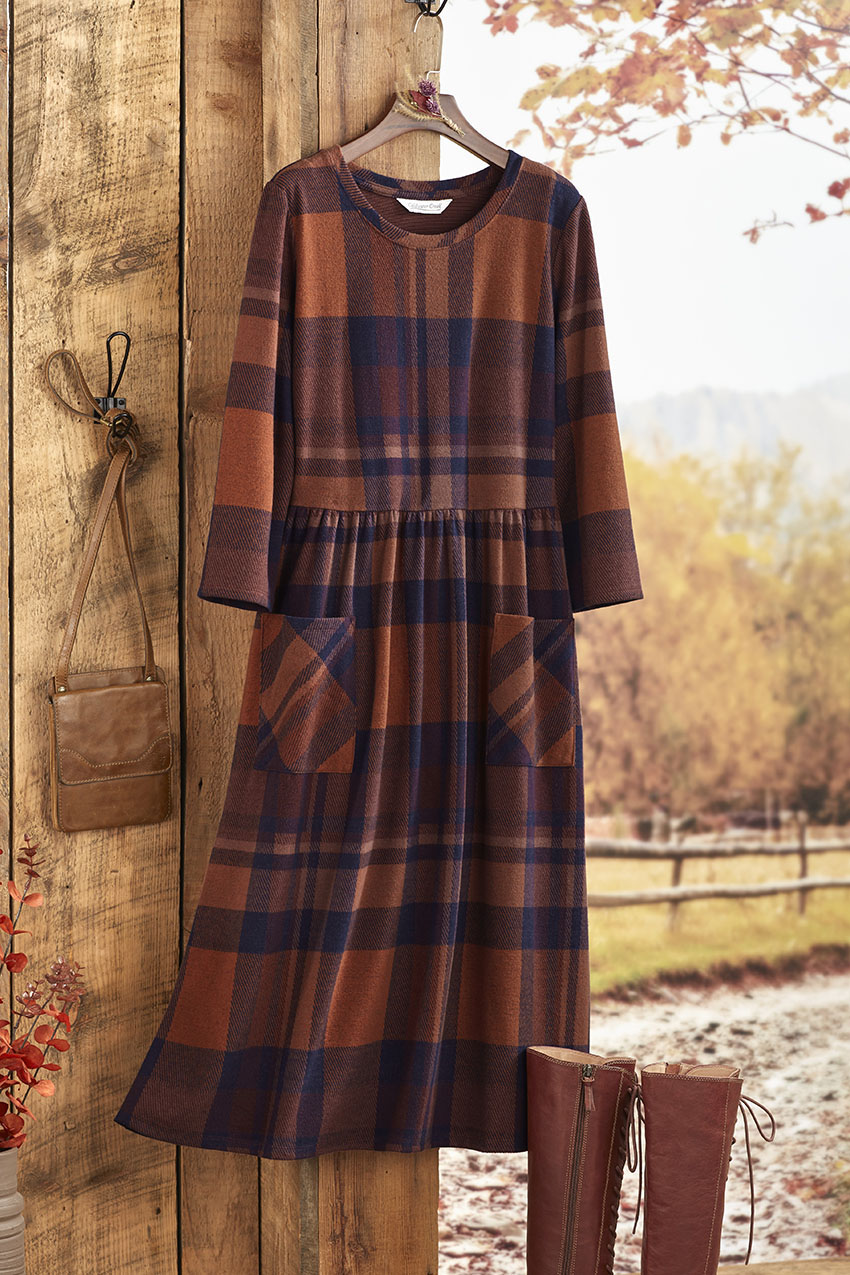 slim fit dress slacks Red Plaid Tiered Maxi Dress - All Dresses