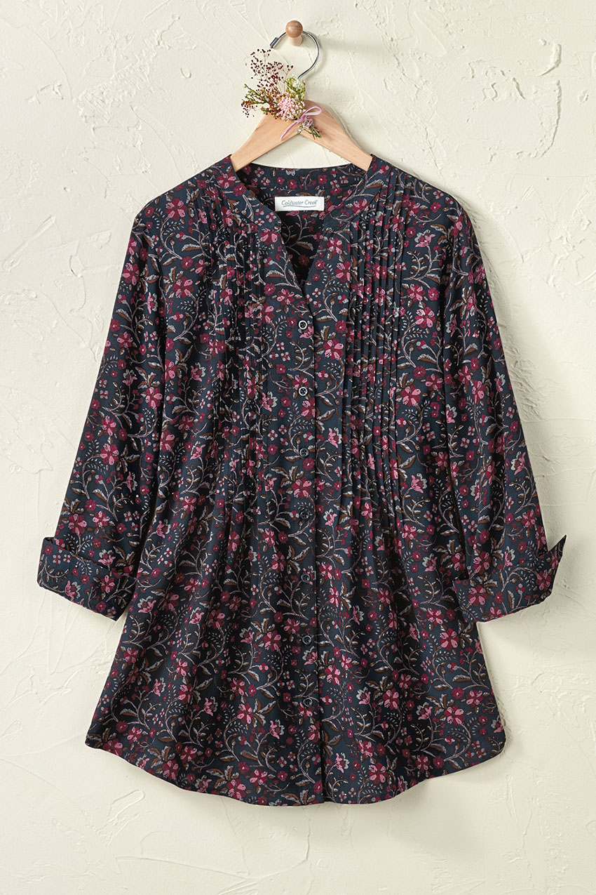 V-neck Mix Tunic - ROSARYMOON OFFICIAL WEB STORE