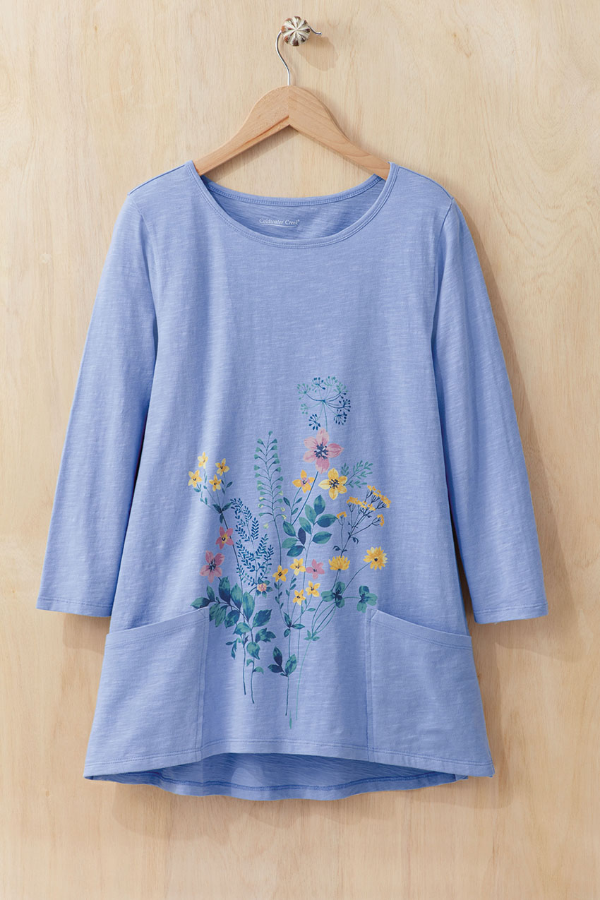 Painted Wildflowers Knit Tunic - Coldwater Creek