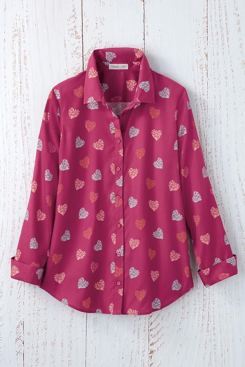 Petals of Love No-Iron Shirt - Coldwater Creek