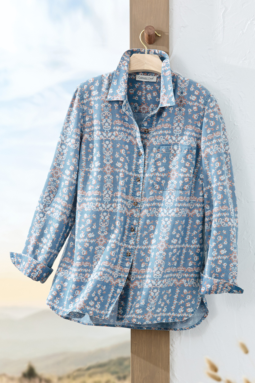 Floral Mix TENCEL™ Big Shirt - Coldwater Creek