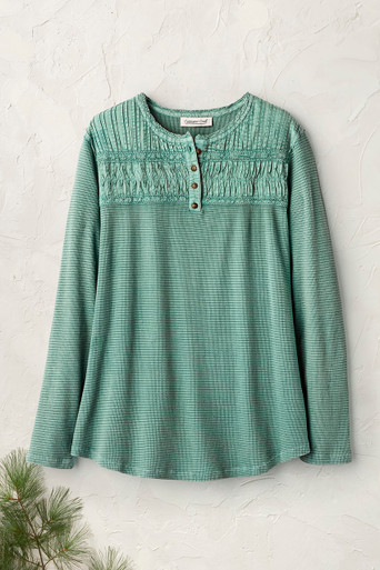 Textured Knit Henley - Coldwater Creek Textured Knit Henley - Coldwater Creek