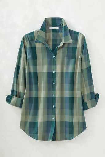 Paxton Plaid 3/4-Sleeve No-Iron Shirt