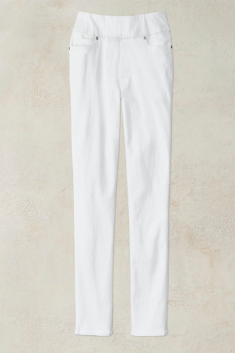 Knit Denim Mid Rise Slim-Leg Jeans - Coldwater Creek