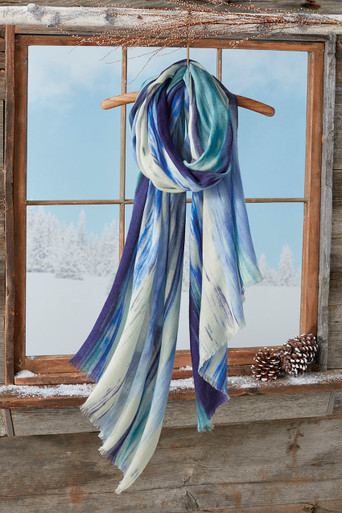 新着入荷の通販 Winter Watercolor Creek Coldwater - Scarf 小物
