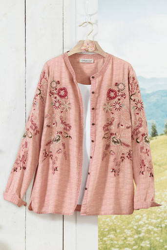 Flora Vista Embroidered Top - Coldwater Creek