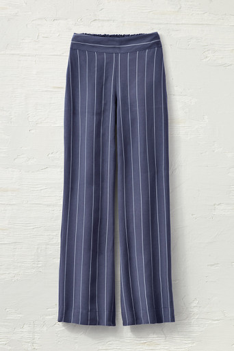 Liana Striped Wide-Leg Pants - Coldwater Creek