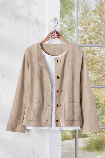 【LIDNM】LINEN CROPPED CHORE JACKET LIDNM / Llife ONLINE STORE / LINEN CROPPED CHORE JACKET