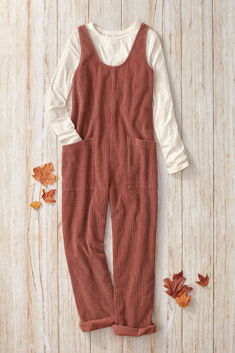 Vintage Wash Corduroy Jumpsuit - Coldwater Creek