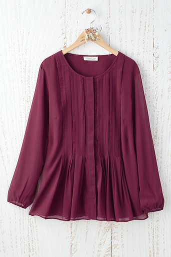 トップス foufou pleats classic blouse ≪通常販売≫pleats classic blouse（プリーツクラシックブラウス