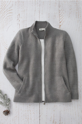 Plush Zip Cardigan - Coldwater Creek
