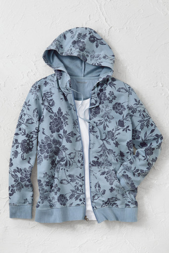 Indigo Days French Terry Hoodie - Coldwater Creek