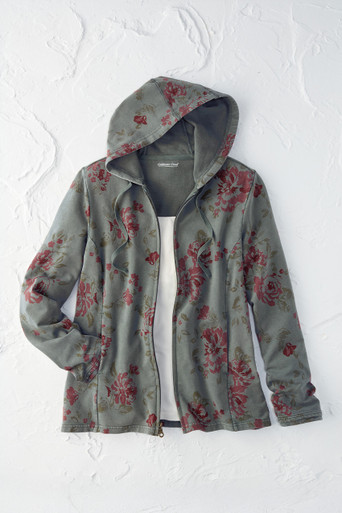 Rose Dusk French Terry Hoodie - Coldwater Creek