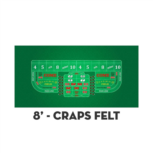 Green Craps Felt 8 Foot