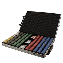 1,000 Nevada Jacks Skulls Poker Chip Set with Rolling Case