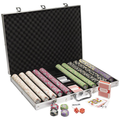 1,000 Milano Poker Chip Set with Aluminum Case