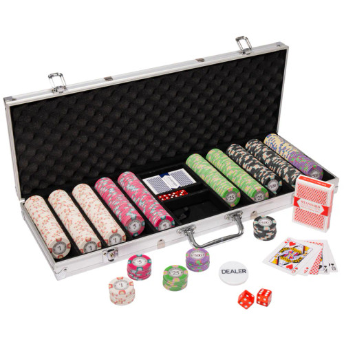 500 Milano Poker Chip Set with Aluminum Case