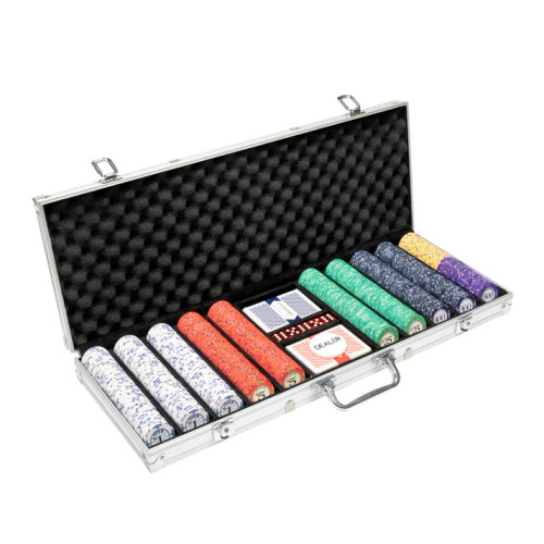 500 Scroll Poker Chip Set with Aluminum Case