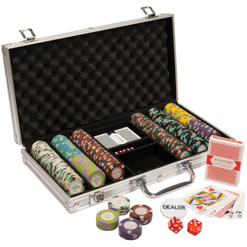 300 Monaco Club Poker Chip Set with Aluminum Case