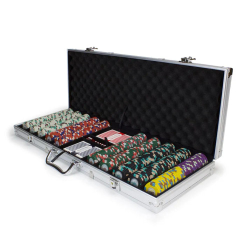 500 Poker Knights Poker Chip Set with Aluminum Case