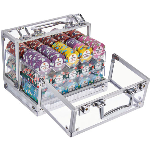 600 Showdown Poker Chip Set with Acrylic Carrier