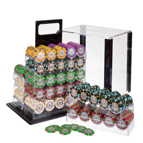 1,000 'The Mint' Poker Chip Set with Acrylic Carrying Case