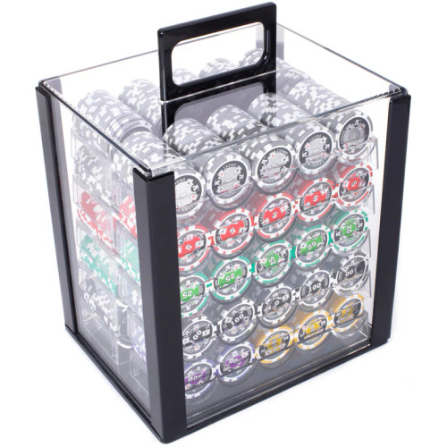1,000 Ace Casino Poker Chip Set with Acrylic Carrying Case