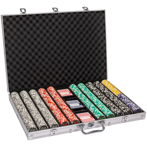 1,000 Ace Casino Poker Chip Set with Aluminum Case