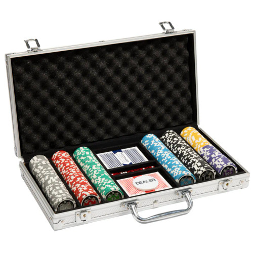 300 Ace Casino Poker Chip Set with Aluminum Case