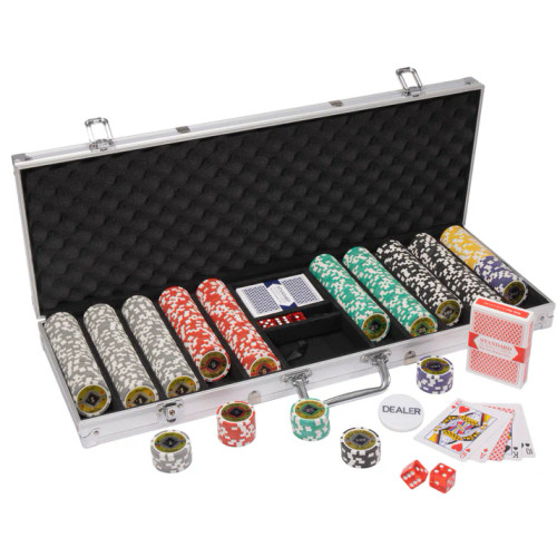 500 Black Diamond Poker Chip Set with Aluminum Case