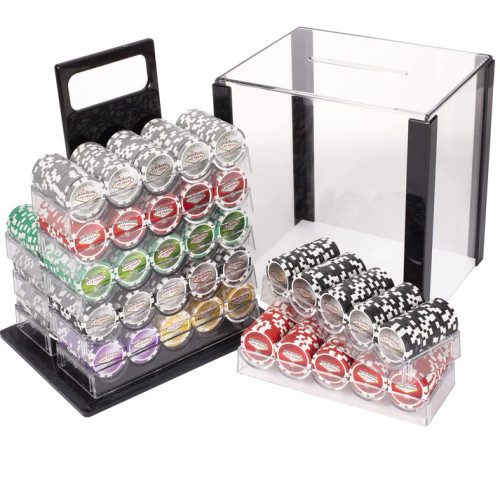 1000 Welcome to Las Vegas Poker Chip Set with Acrylic Carrier