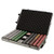 1,000 2 Stripe Twist Poker Chip Set with Rolling Aluminum Case