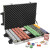 1000 Striped Dice Poker Chip Set with Rolling Aluminum Case