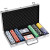 300 Striped Dice Poker Chip Set with Aluminum Case
