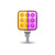 Amber/Red Stop, Turn & Tail to Purple Auxiliary 3″ Mini Double Face Square Light with Reflector LEDs – 30 Diodes