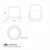 1-3/16" X 1-5/8" CHROME PLASTIC FLAT TOP NUT COVER WITH FLANGE - PUSH-ON