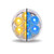 2.5" Amber Marker to Blue Auxiliary Round LED Light
