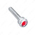 M5-0.8 Dash Screw With Color Crystal For Kenworth - Red Crystal (6-Pack)