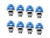 8 PACK 3/4" MINI WATERMELON BLUE LEDS / CLEAR LENS
