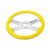 18" 4 Spoke Yellow Steering Wheel